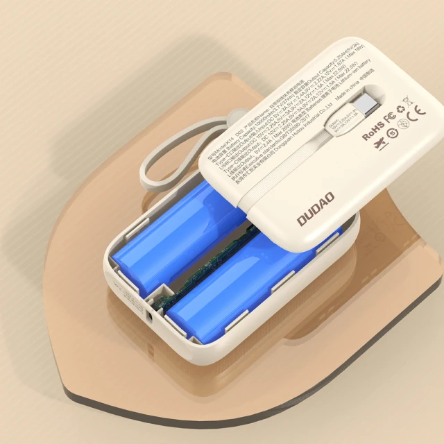 Powerbank Dudao K-14 USB-A / USB-C 10000mAh Beige (K-14 beige)