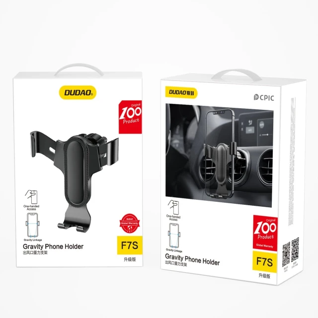 Автодержатель Dudao гравитационный Black (F7s)