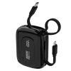 Powerbank Dudao K32 10000 mAh з вбудованим кабелем USB-C/Lightning Чорний (K32 black)