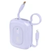 Powerbank Dudao K32 10000 mAh з вбудованим кабелем USB-C/Lightning Фіолетовий (K32 purple)