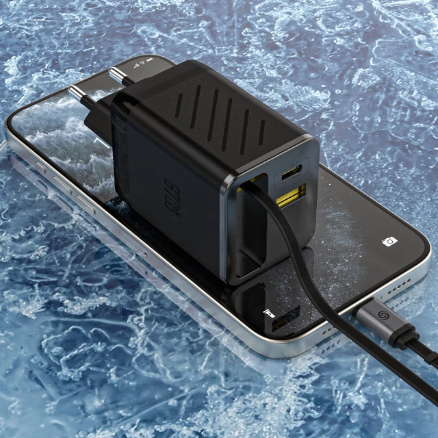Зарядное устройство Dudao A67EU GaN 67W со встроенным кабелем USB-C Power Delivery Quick Charge Black (A67EU)