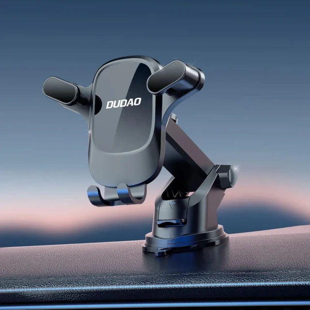 Автодержатель Dudao F5PRO+ с присоской Black (6977196682386)