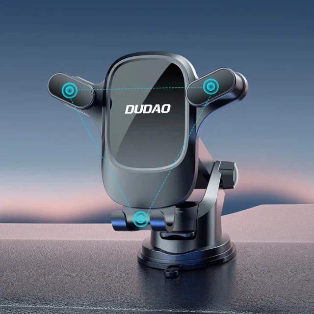 Автодержатель Dudao F5PRO+ с присоской Black (6977196682386)