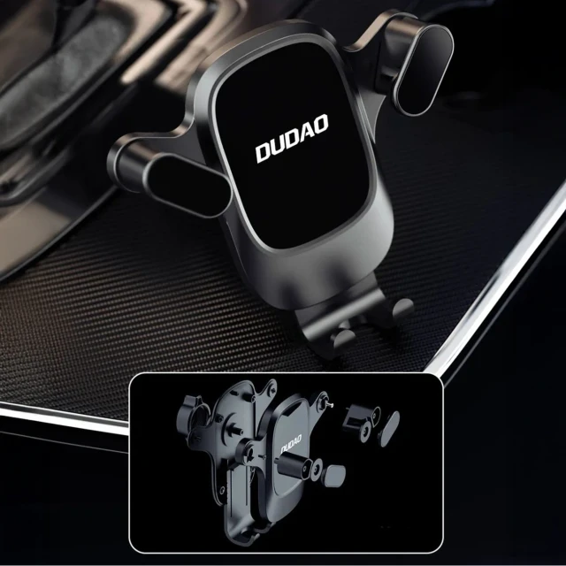 Автодержатель Dudao F5PRO+ с присоской Black (6977196682386)