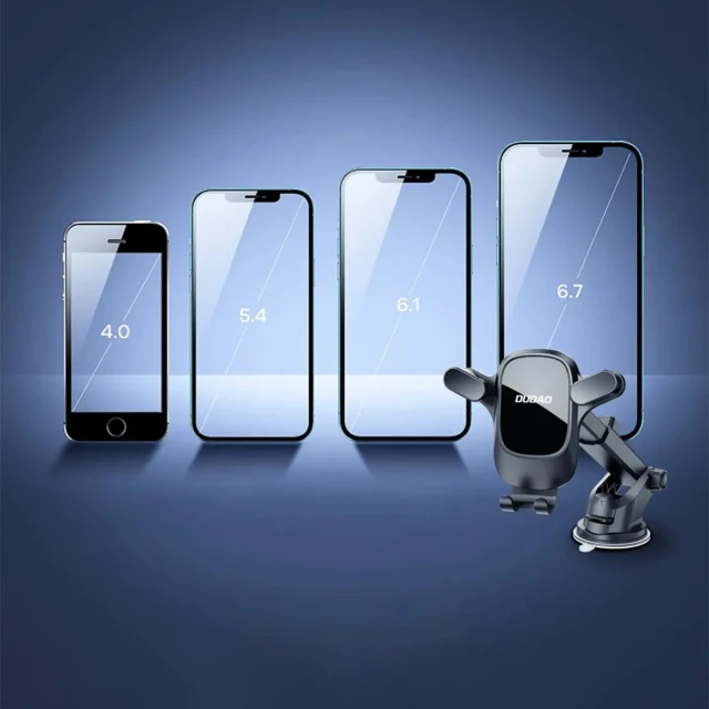 Автодержатель Dudao F5PRO+ с присоской Black (6977196682386)