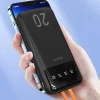 Павербанк Dudao K6Pro+ 20000 mAh з 3 вбудованими кабелями Black (K6Pro+-black)