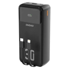 Powerbank Dudao K15MAX 30000mAh PD 22.5W з вбудованими кабелями Black (K15MAX-B)