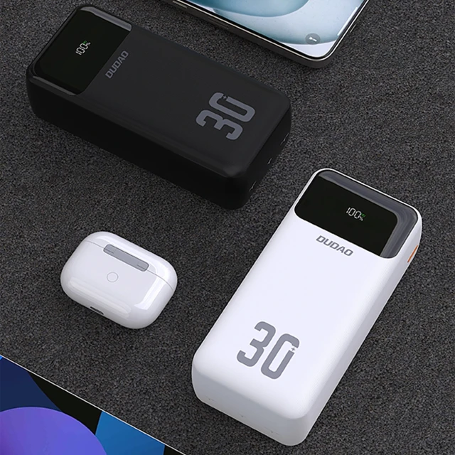 Powerbank Dudao K15MAX 30000mAh PD 22.5W з вбудованими кабелями Black (K15MAX-B)