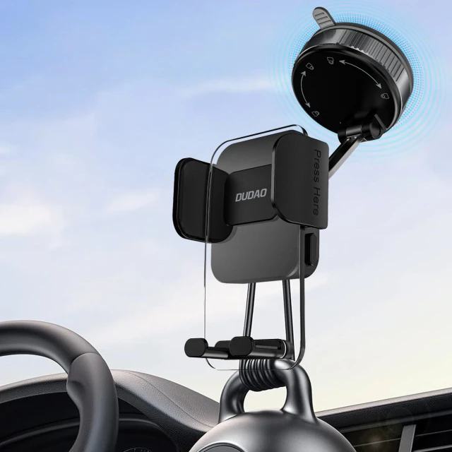 Автотримач Dudao F24PLUS з присоскою на панель Black (F24PLUS)