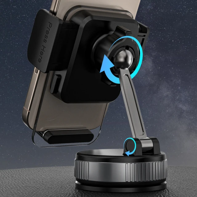 Автотримач Dudao F24PLUS з присоскою на панель Black (F24PLUS)