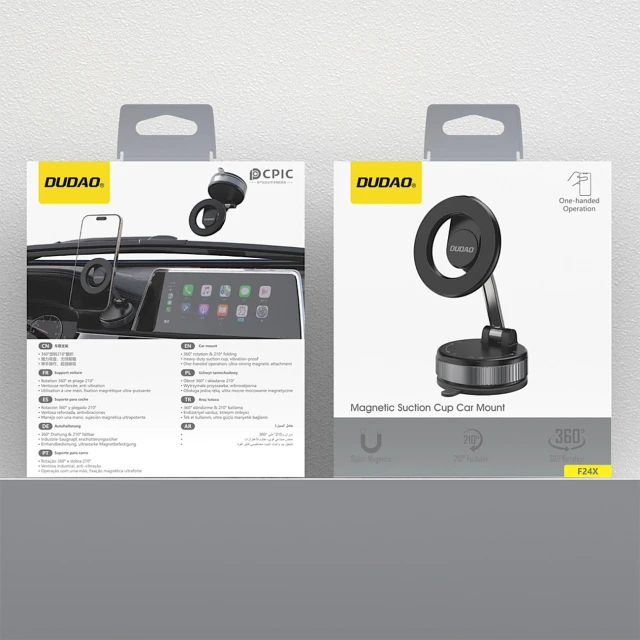 Автотримач Dudao F24X Black with MagSafe (F24X)