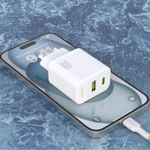 Мережевий зарядний пристрій Dudao A27 Max 35W GaN White (A27MAX_White)