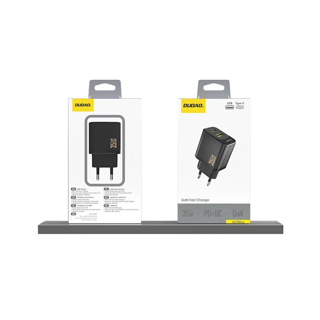 Сетевое зарядное устройство Dudao A27 Max 35W GaN Black (A27MAX_Black)
