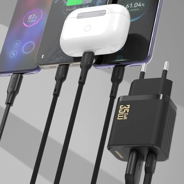 Сетевое зарядное устройство Dudao A27 Max 35W GaN Black (A27MAX_Black)