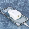 Мережевий зарядний пристрій Dudao A27MaxCEU PD QC 35W USB-A USB-C з кабелем USB-C білий (6977196682911)
