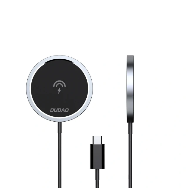 Бездротова зарядка Dudao A12XS 15W Black with MagSafe (6977196682935)
