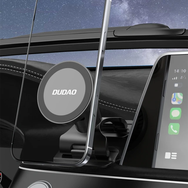 Автотримач Dudao F25 сумісний з MagSafe на панель приладів або скло чорний (F25)