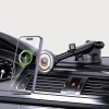 Автотримач Dudao F12MAX+ з бездротовою зарядкою 15W сумісний з MagSafe чорний (6977196683666)