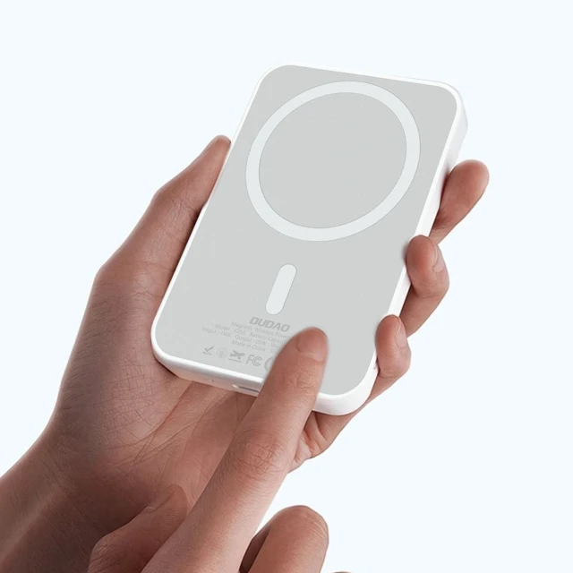 Powerbank Dudao K26 10000mAh 20W USB-A / USB-C White with MagSafe (6977196683703)