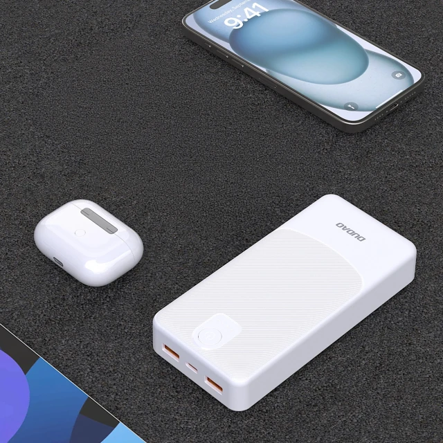 Powerbank Dudao K10Pro 2,4A 20000mAh 2 x USB-A Білий (6977196683819)