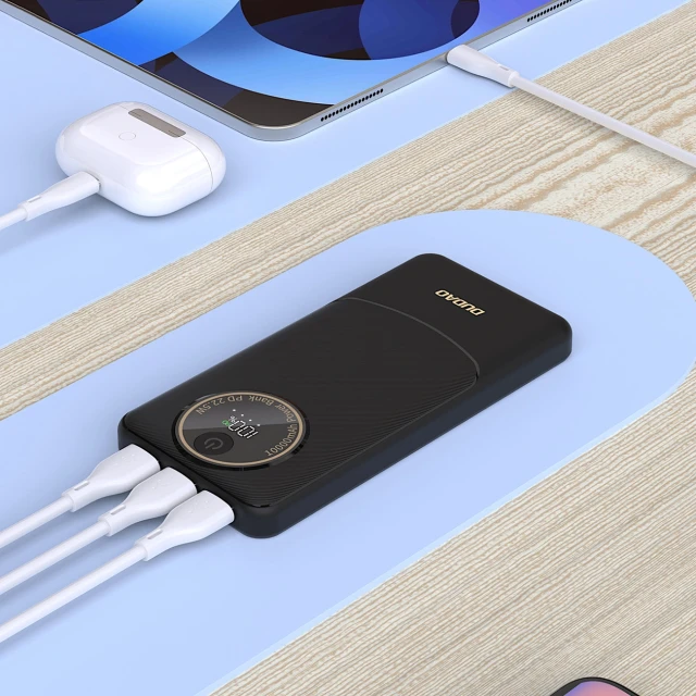 Powerbank Dudao K12Pro 22,5W PD 20000mAh USB-A, USB-C Чорний (6977196683895)