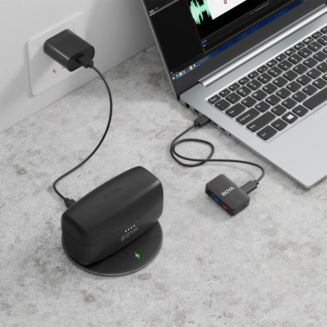 Микрофоны BOYA BOYAMIC 2-02 беспроводные 2.4GHz USB-C Black
