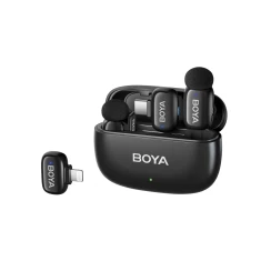 Мікрофони BOYA Mini 2-01 бездротові 2.4GHz USB-C Black (6977490711812)