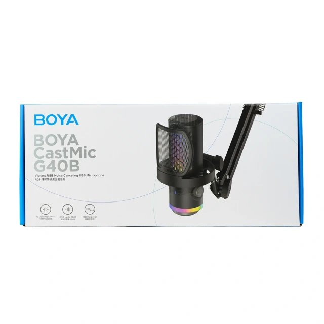 Мікрофон BOYA CastMic G40B гейминговий USB-C з rammen Black (6977490711874)