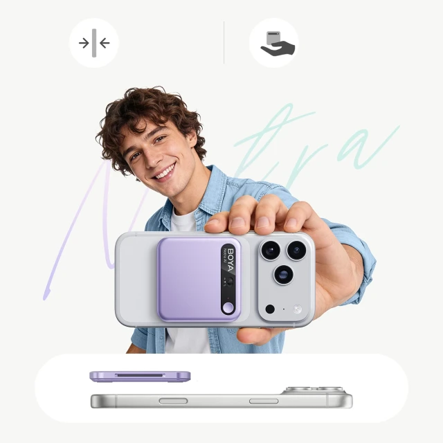 Диктофон BOYA Notra з транскрипцією AI Purple (6977490712369)