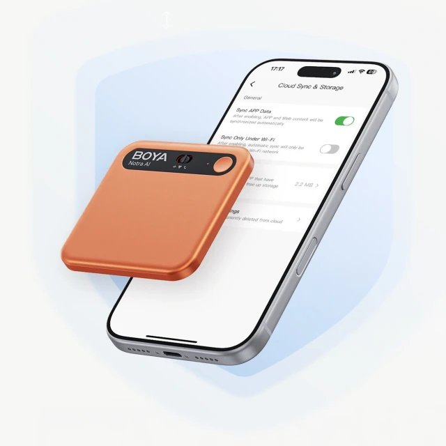 Диктофон BOYA Notra з транскрипцією AI Orange