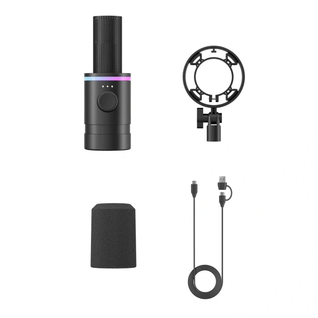 Мікрофон динамічний гейміцький BOYA CastMic S60 дротовий USB XLR Black