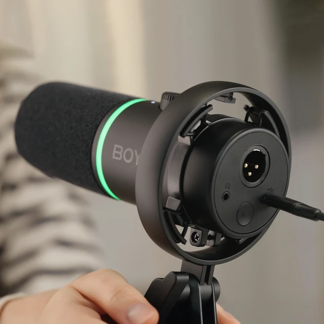 Мікрофон динамічний гейміцький BOYA CastMic S60 дротовий USB XLR Black