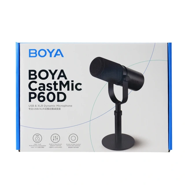 Мікрофон студійний BOYA CastMic P60D настільний дротовий USB XLR (6977490712444)