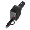 Автомобільна зарядка Veger CC89 USB C + кабель USB C / Lightning QC PD 84W Black (6977525751202)