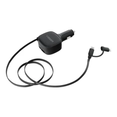 Автомобільна зарядка Veger CC89 USB C + кабель USB C / Lightning QC PD 84W Black (6977525751202)