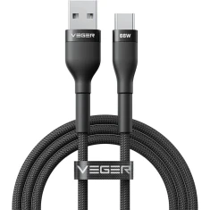 Кабель Veger AC04 USB A до USB C PD 11V 6A 66W 1.2 м Black (6977525752605)