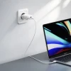 Мережевий зарядний пристрій Veger TR101 USB A + USB C PD Super Charge PPS 45W + кабель USB C до C 100W White (6977525752629)