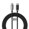Кабель з LED-дисплеєм USB-C to USB-C Veger PD 5A 100W 1.5m CC1-XHJ Black (6977525753336)