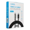 Кабель з LED-дисплеєм USB-C to USB-C Veger PD 5A 100W 1.5m CC1-XHJ Black (6977525753336)