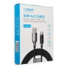 Кабель з LED дисплеєм USB A to USB C Veger PD 3A 66W 1.2 м Black (6977525753343)