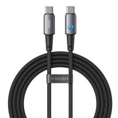 Кабель Veger CC1-ZSD USB-C to USB-C PD 5A 100W 1.5m Black (6977525753398)