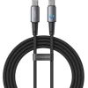 Кабель с LED-индикатором USB-C to USB-C Veger PD 5A 240W 1.5m CC2-ZSD Black (6977525753404)