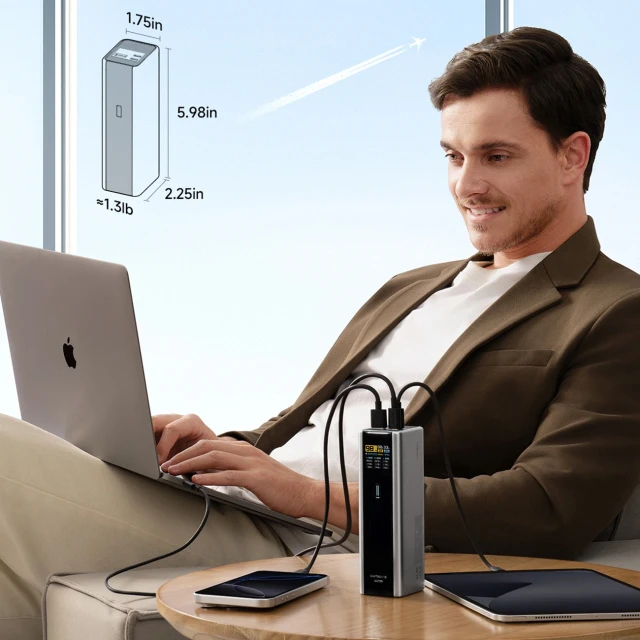 Powerbank Cuktech 210W 20000mAh 2 x USB-C 1 x USB-A Grey (CKPB200UGLGR)