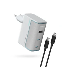 Зарядний пристрій Cuktech AD1003EU 100W GaN 2x USB-C + USB-A з кабелем White (6977556350092)