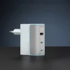Зарядний пристрій Cuktech AD1003EU 100W GaN 2x USB-C + USB-A з кабелем White (6977556350092)