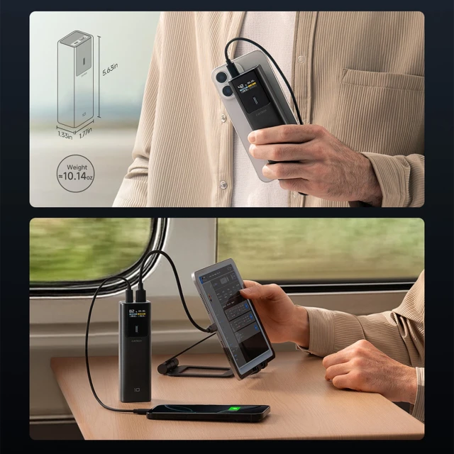 Powerbank Cuktech 150W 10000mAh USB-C USB-A Black (CKPB100PGLBL)