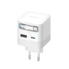 Мережевий зарядний пристрій Cuktech AD653W 67 W GaN 2x USB-C + USB-A зі згортаємим кабелем USB-C 70 см White (6977556351761)