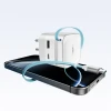 Мережевий зарядний пристрій Cuktech AD653W 67 W GaN 2x USB-C + USB-A зі згортаємим кабелем USB-C 70 см White (6977556351761)