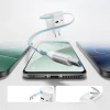 Мережевий зарядний пристрій Cuktech AD653W 67 W GaN 2x USB-C + USB-A зі згортаємим кабелем USB-C 70 см White (6977556351761)