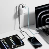 Мережевий зарядний пристрій Cuktech AD653W 67 W GaN 2x USB-C + USB-A зі згортаємим кабелем USB-C 70 см White (6977556351761)